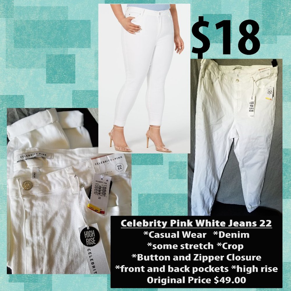 Celebrity Pink White Jeans 22